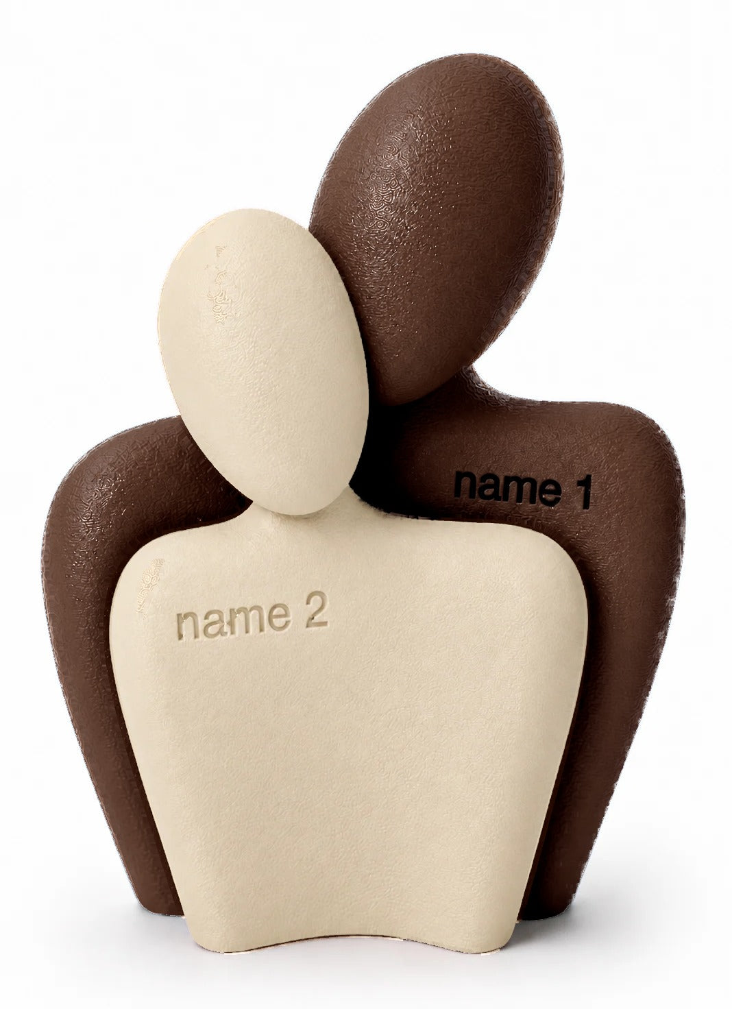 The Couple Sculpt 01 in Chocolate brown and Ivory matte