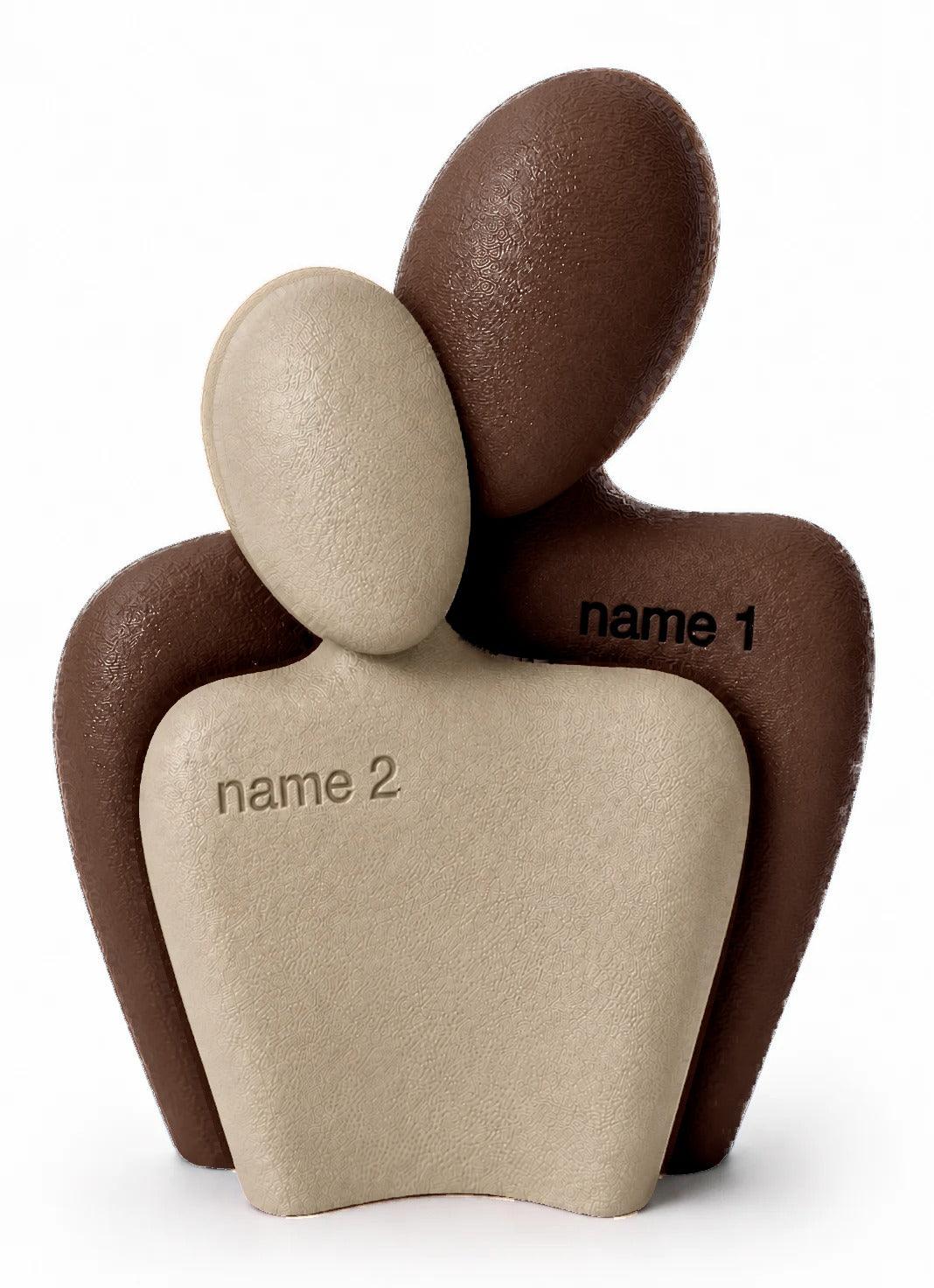 The Couple Sculpt 01 in Chocolate brown and Off white