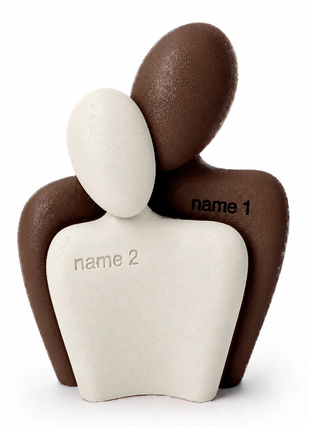 The Couple Sculpt 01 in Chocolate brown and White