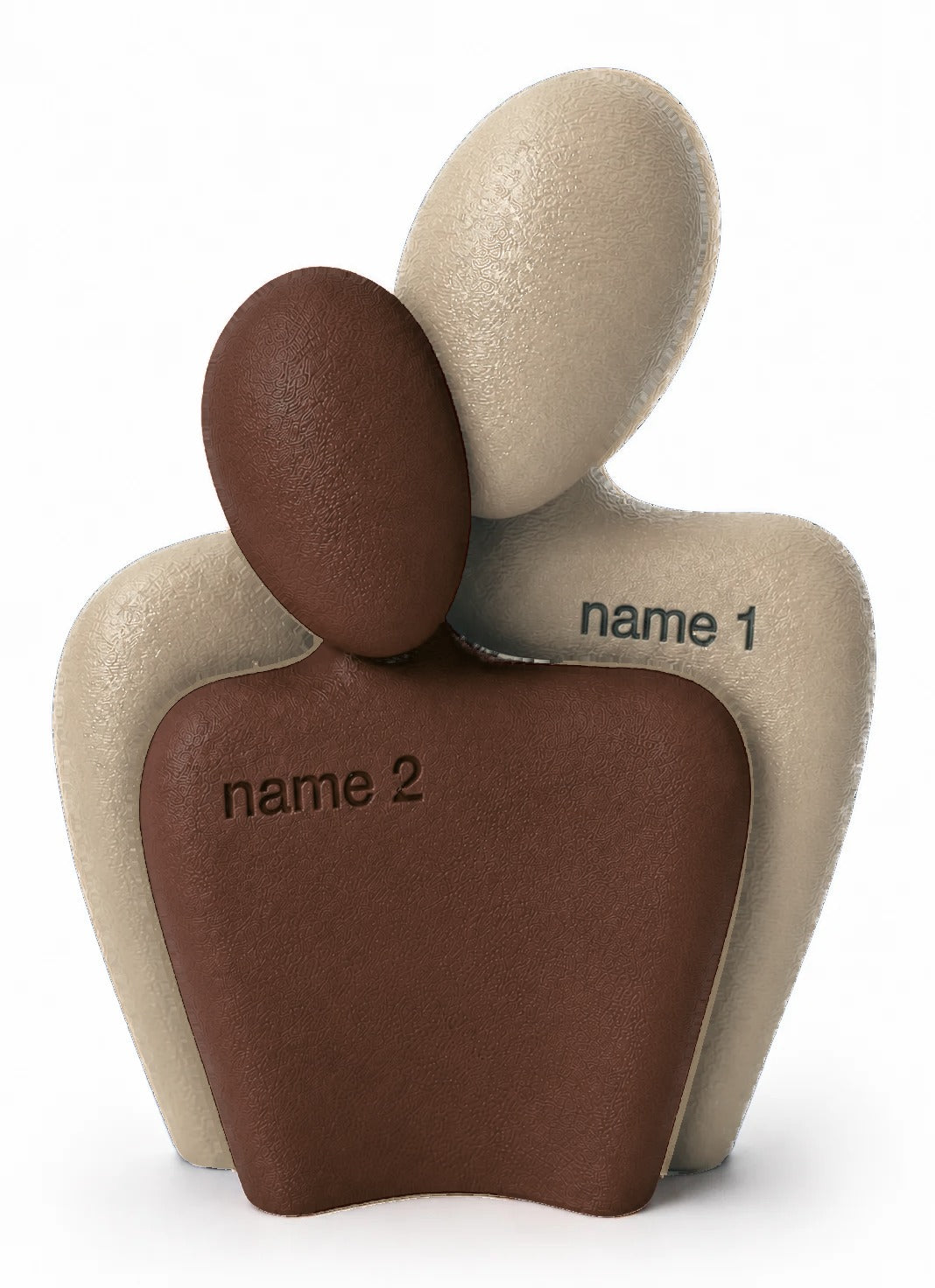 The Couple Sculpt 01 in Off white and Chocolate brown