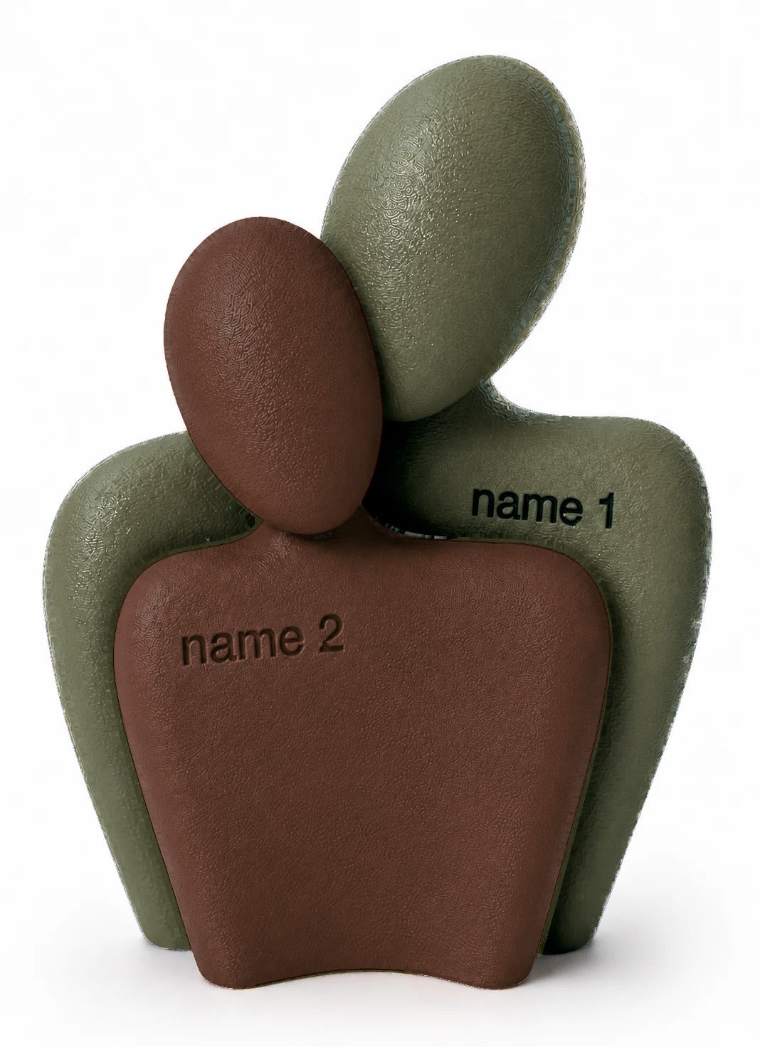The Couple Sculpt 01 in Olive and Chocolate brown