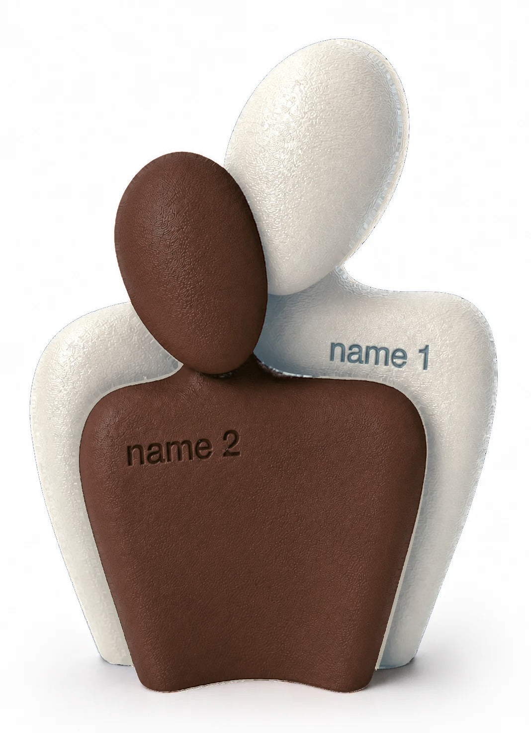 The Couple Sculpt 01 in White and Chocolate brown